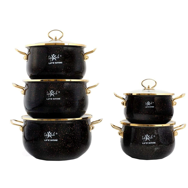 سرویس قابلمه 10 پارچه لایف اسمایل مدل NMLP-10G-3