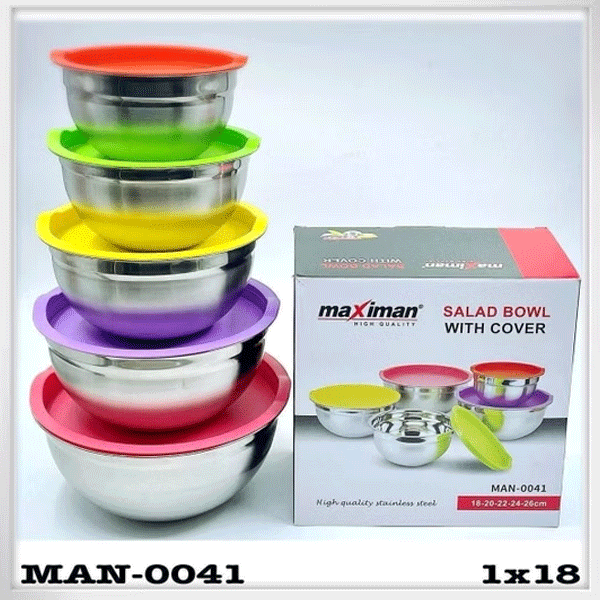 کاسه ۵ تکه 10 پارچ استیل برند ماکسیمان مدل MAN-0041
