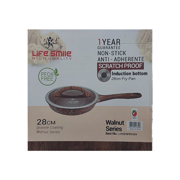 ماهیتابه درب دار 28 سانتی متر لایف اسمایل مدل LIFEP5FRY28N